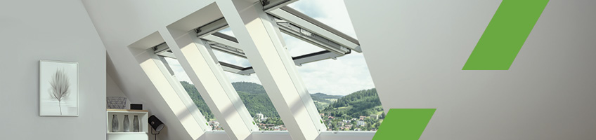 Ülahingedega kahesüsteemsed PVC katuseaknad - FAKRO