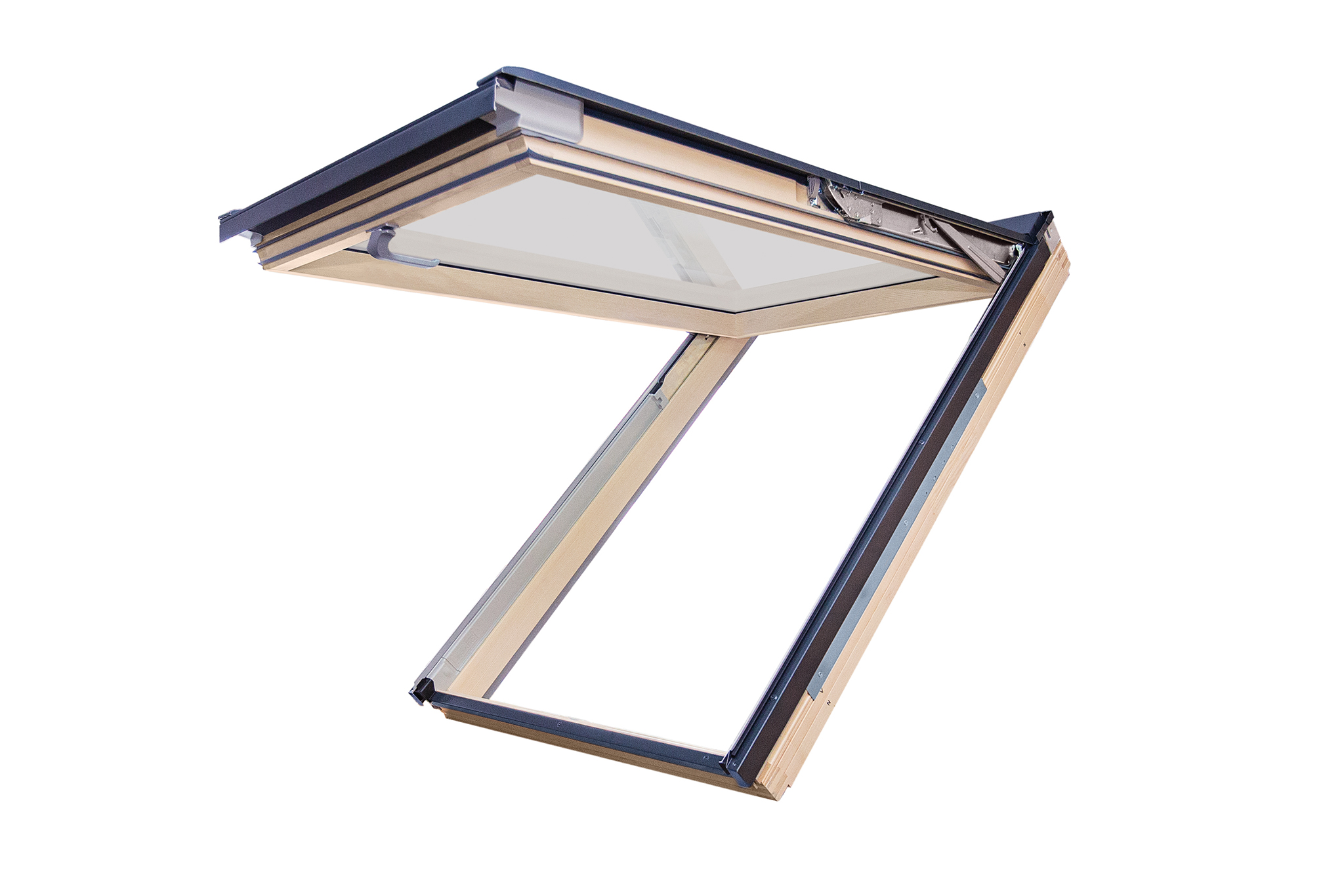 Ülahingedega kahesüsteemsed katuseaknad